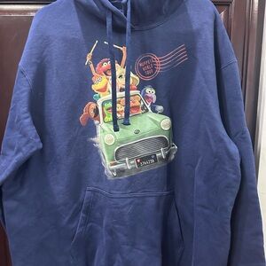 Port and Company Blue Sweatshirt Vibrant Graphic Design